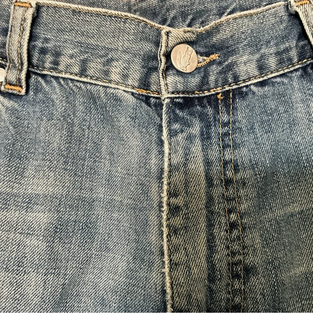 Lacoste Jeans Vintage 36x31 Relaxed 100% Cotton Distressed Denim USA Made